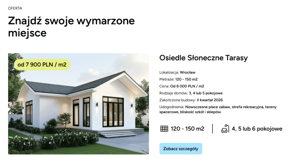 szablon strony internetowej agencja nieruchomosci deweloper